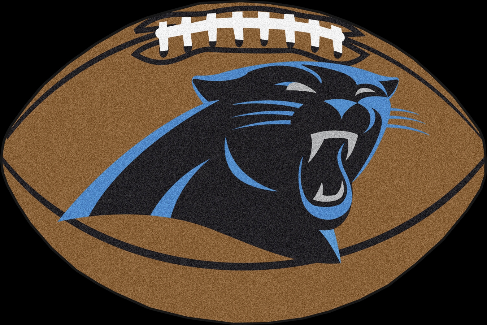 NFL Football Mascot Carolina Panthers 1'6 x 1'10 Rug - Thumbnail - Image 1
