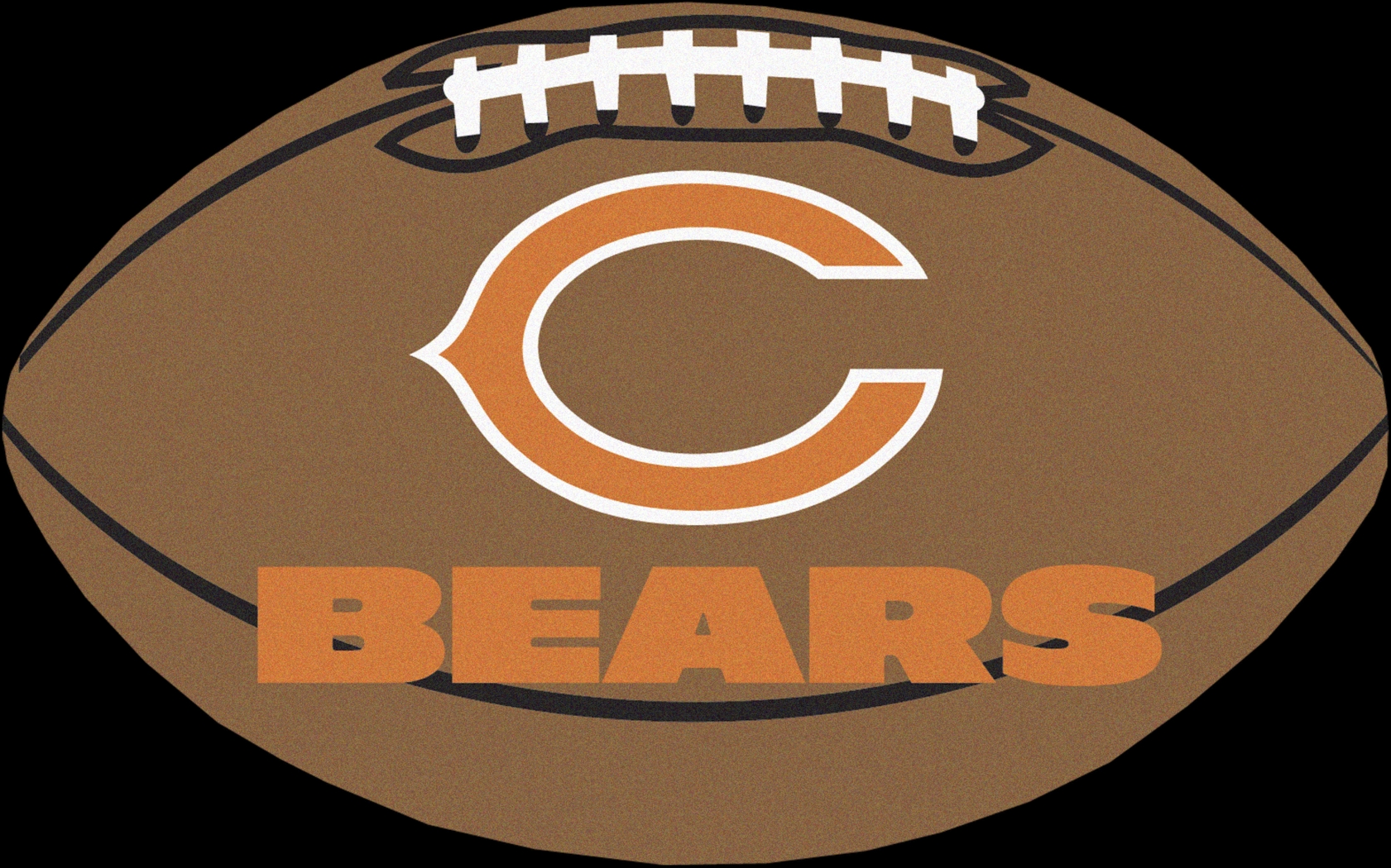 NFL Football Mascot Chicago Bears 1'6"x 1'10" Rug - Thumbnail - Image 1