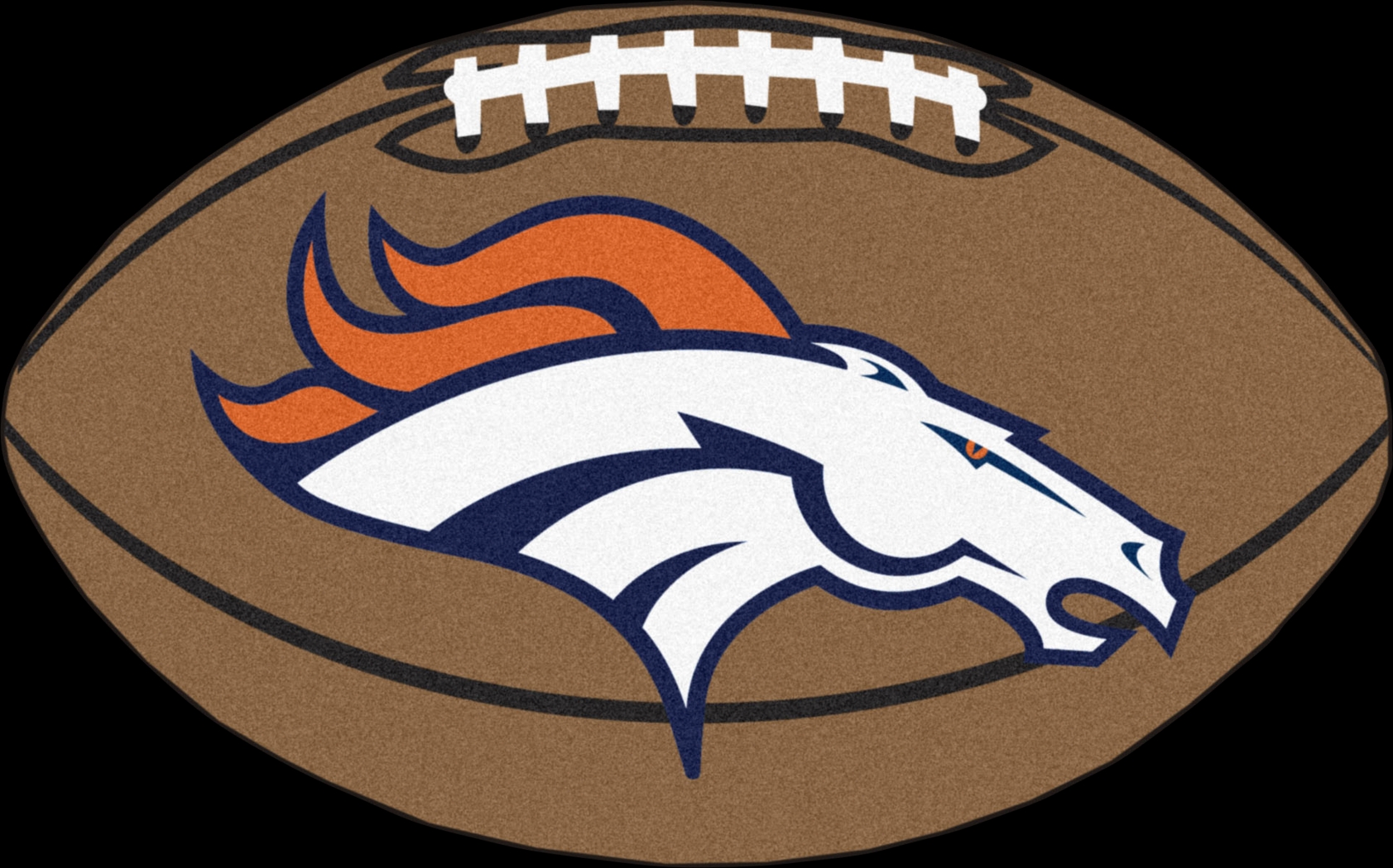 NFL Football Mascot Denver Broncos 1'6"x 1'10" Rug - Thumbnail - Image 1