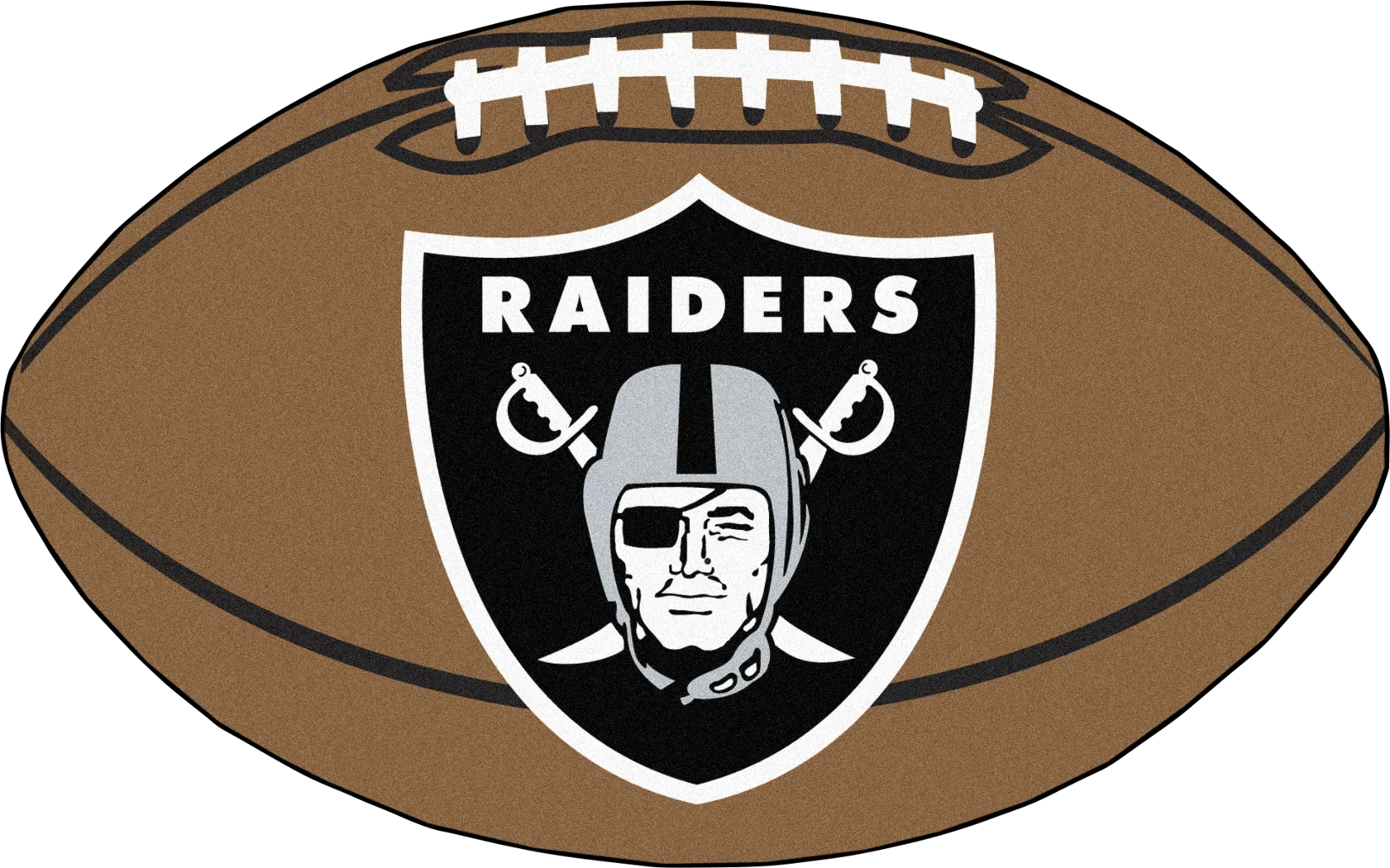 NFL Football Mascot Oakland Raiders 1'6" x 1'10" Rug - Thumbnail - Image 1