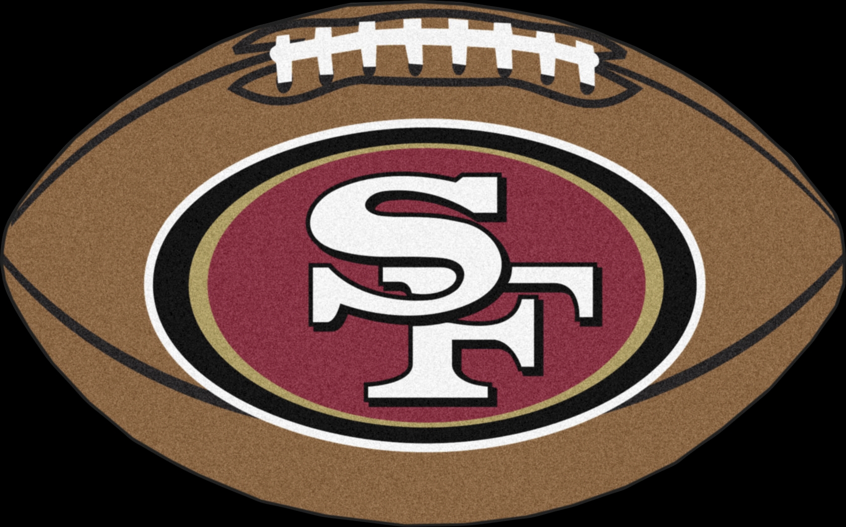 NFL Football Mascot San Francisco 49ERS 1'6" x 1'10" Rug - Thumbnail - Image 1