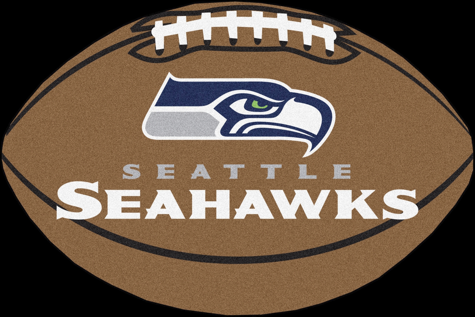 NFL Football Mascot Seattle Seahawks 1'6" x 1'10" Rug - Thumbnail - Image 1