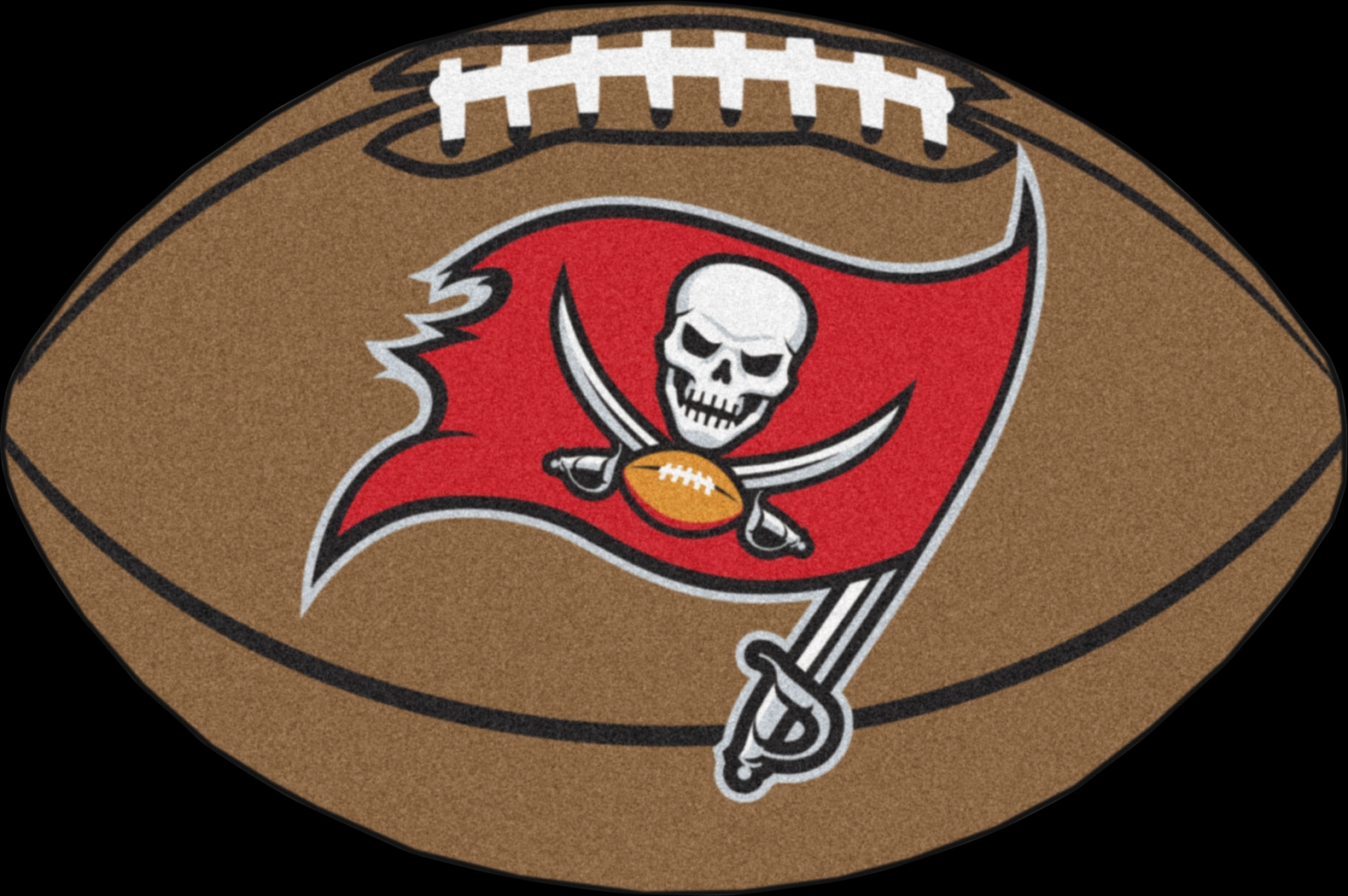NFL Football Mascot Tampa Bay Buccaneers 1'6" x 1'10" Rug - Thumbnail - Image 1