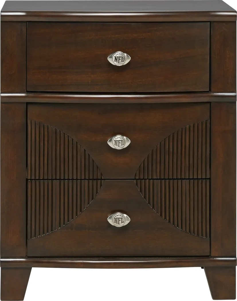 NFL Playbook Espresso Nightstand - Thumbnail - Image 1