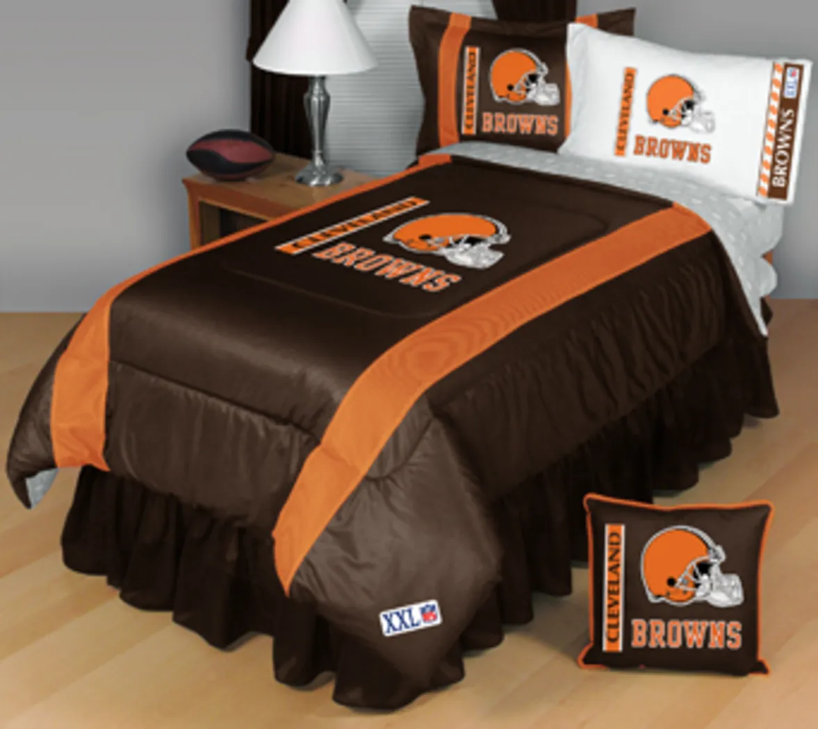 NFL Sidelines Cleveland Browns Twin Bed Set - Thumbnail - Image 1
