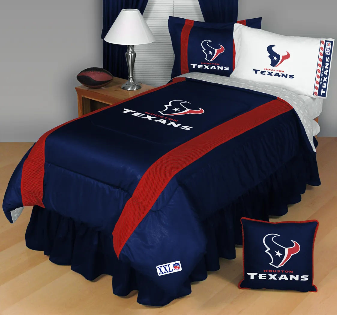 NFL Sidelines Houston Texans Full Bed Set - Thumbnail - Image 1