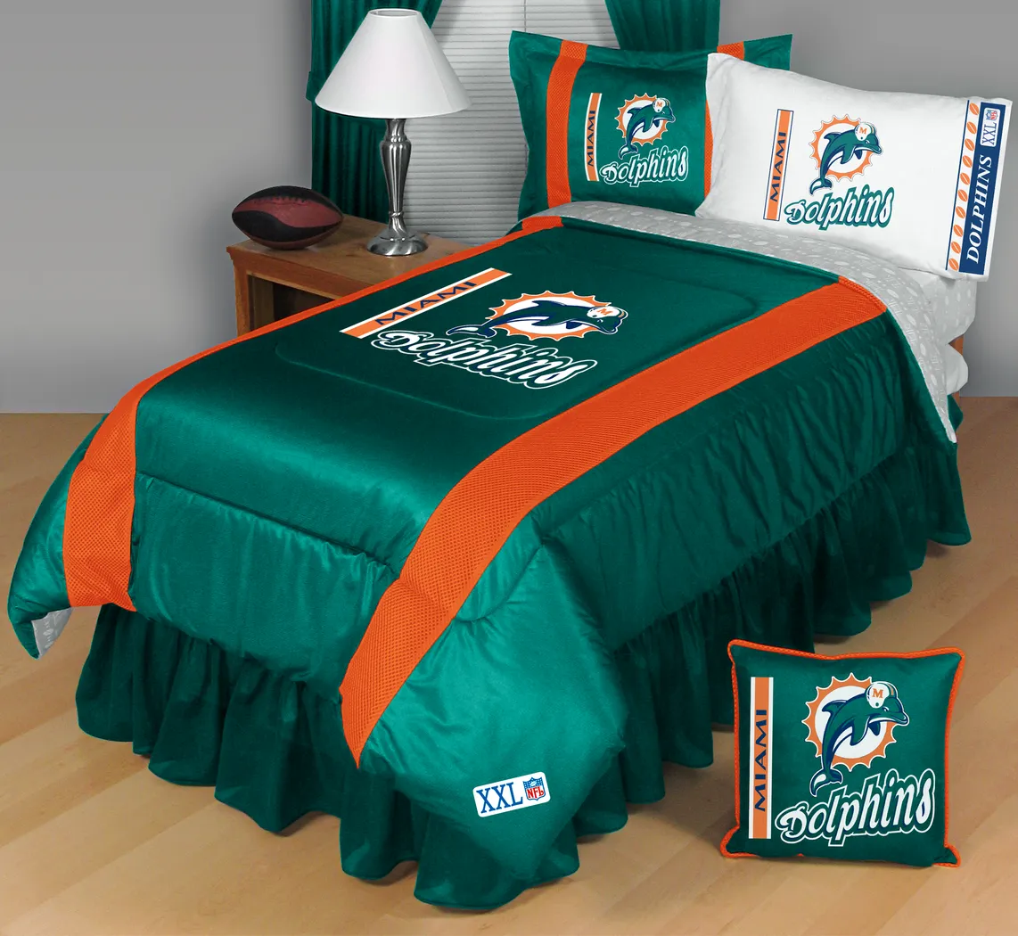 NFL Sidelines Miami Dolphins Twin Bed Set - Thumbnail - Image 1