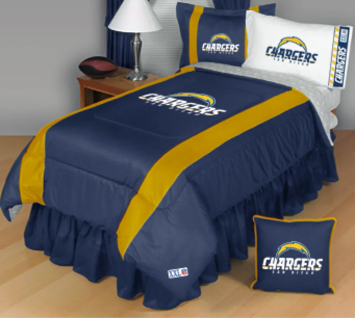 NFL Sidelines San Diego Chargers Full Bed Set - Thumbnail - Image 1