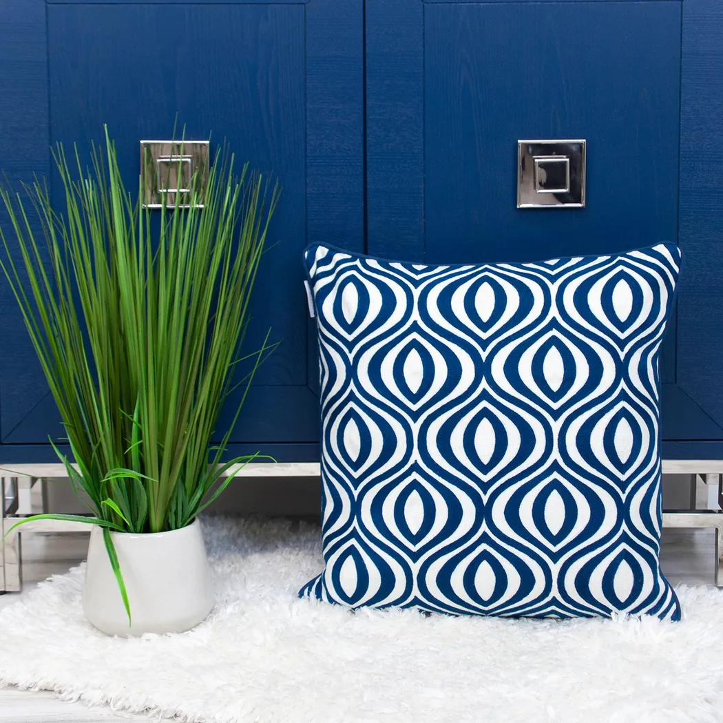 Nhema Blue Accent Pillow - Thumbnail - Image 2