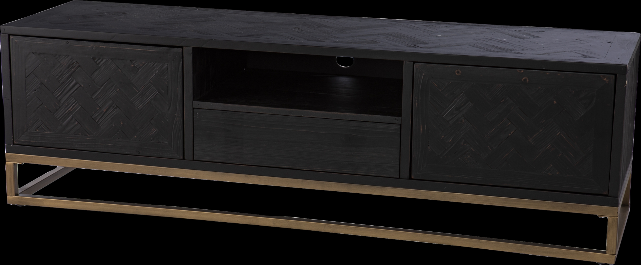 Nialta Black 65 in. Console - Thumbnail - Image 1