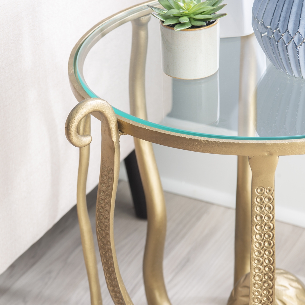 Niasea Gold Accent Table - Thumbnail - Image 9