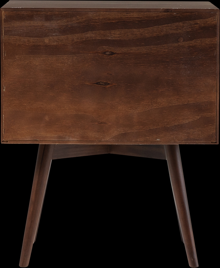 Niblic Walnut 1 Drawer Nightstand - Thumbnail - Image 6