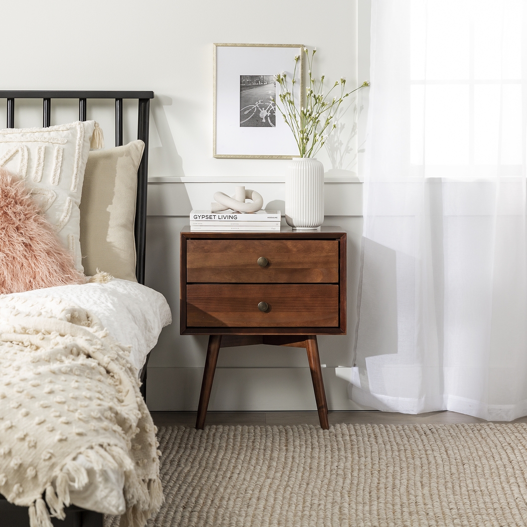 Niblic Walnut Nightstand - Thumbnail - Image 2