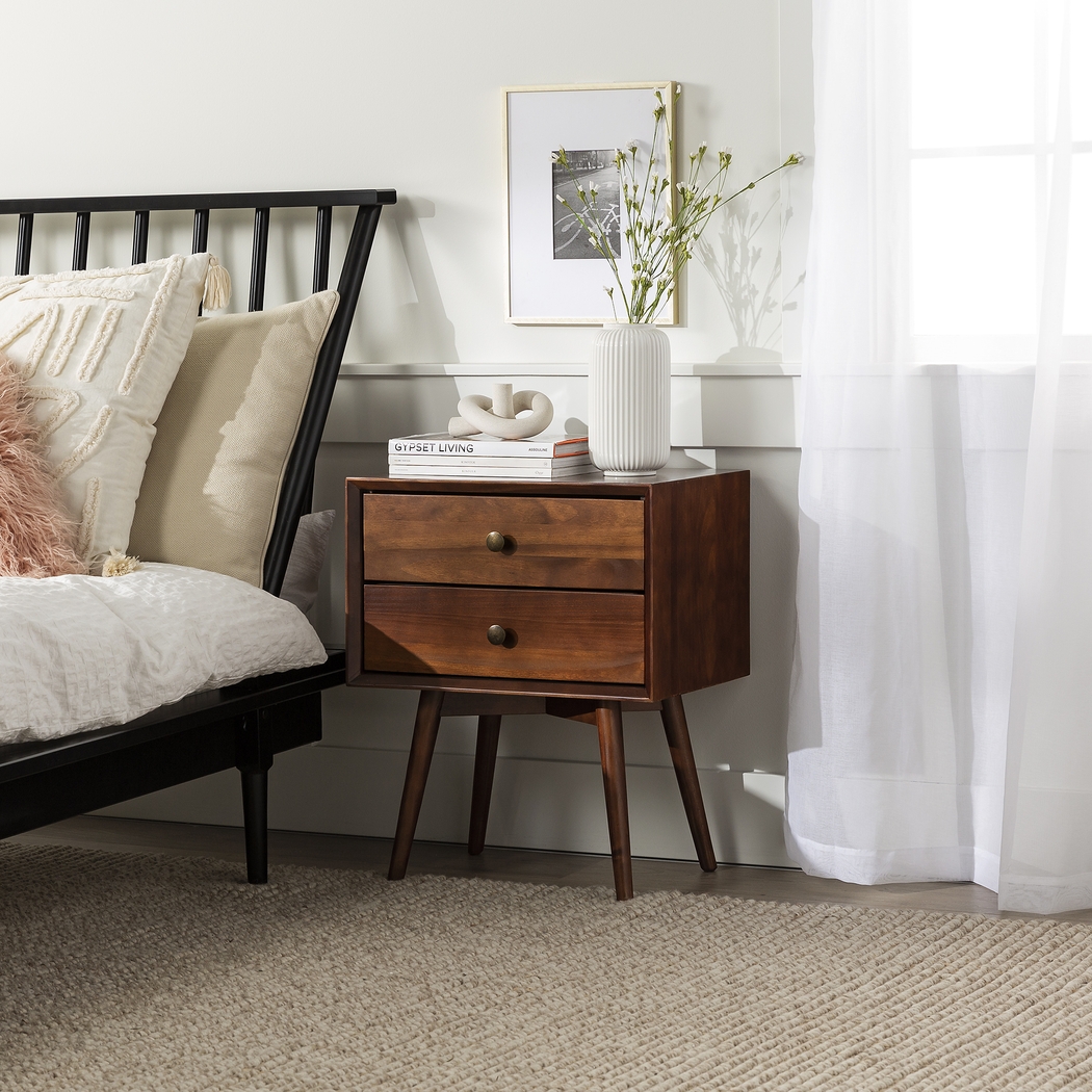 Niblic Walnut Nightstand - Thumbnail - Image 3