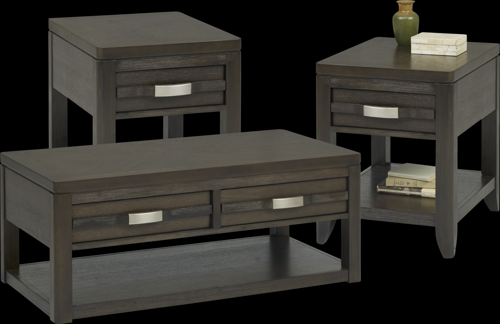 Fremont Gray Leather 8 Pc Living Room with Dual Power Reclining Sofa - Thumbnail - Image 15