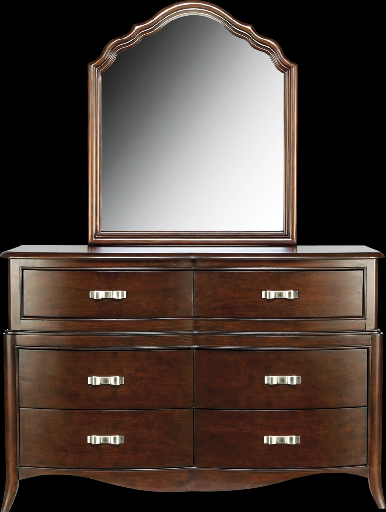 Nicolette Cherry Dresser and Mirror Set - Thumbnail - Image 1