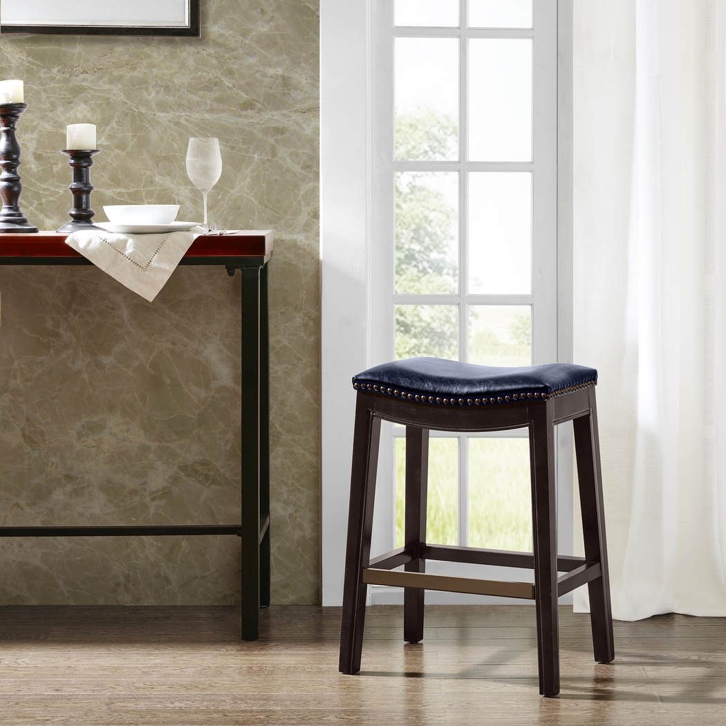 Nielan Navy Counter Height Stool - Thumbnail - Image 4