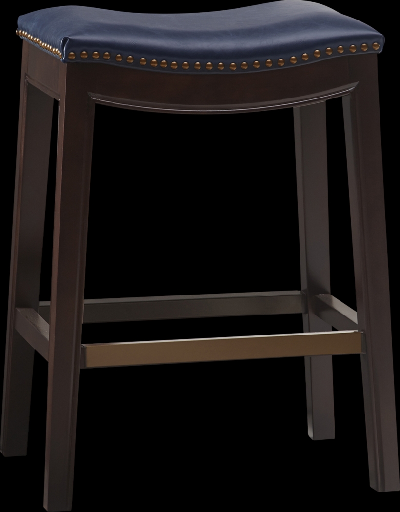 Nielan Navy Counter Height Stool - Thumbnail - Image 1