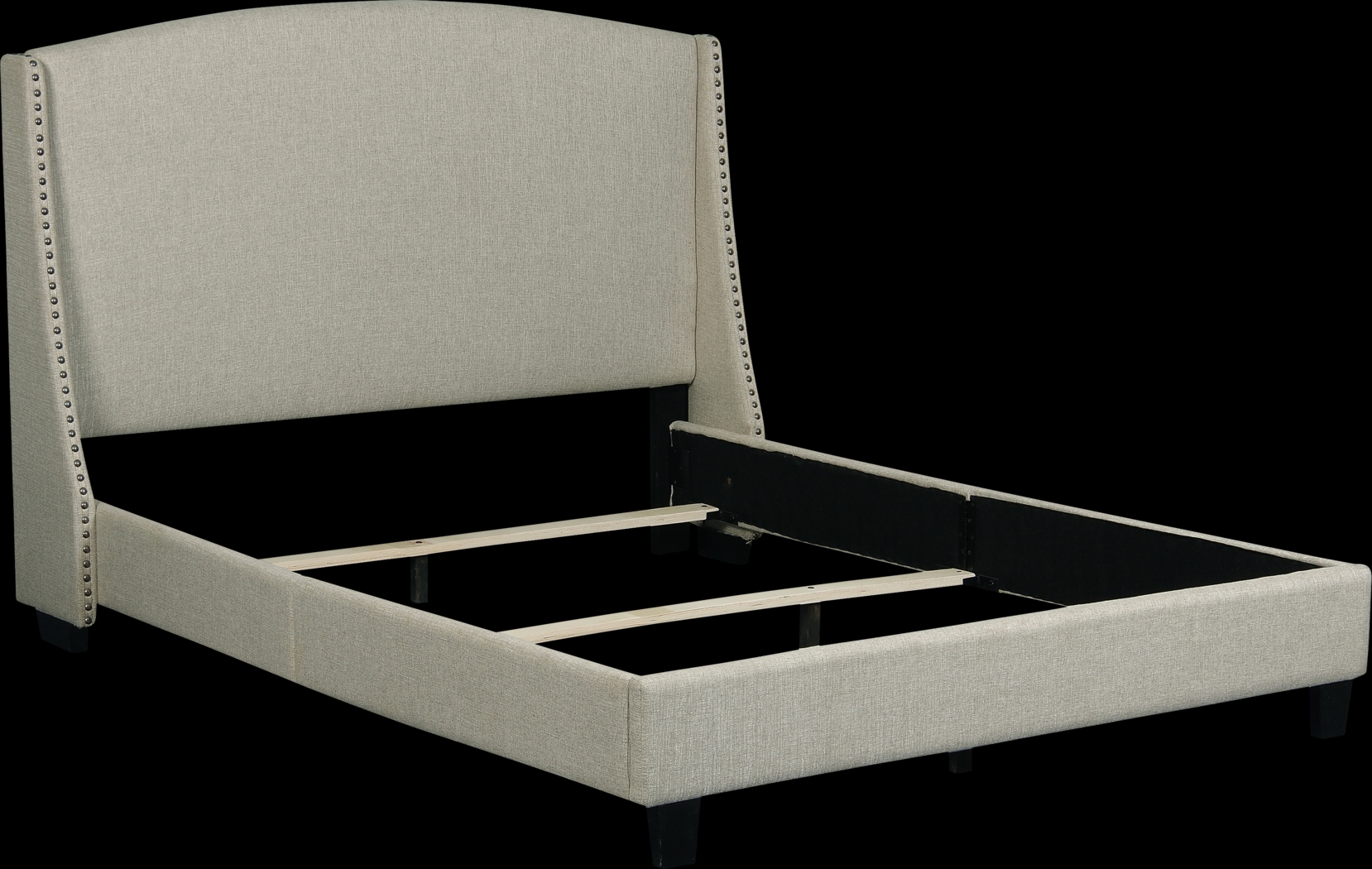 Niemann Beige Queen Upholstered Bed - Thumbnail - Image 2