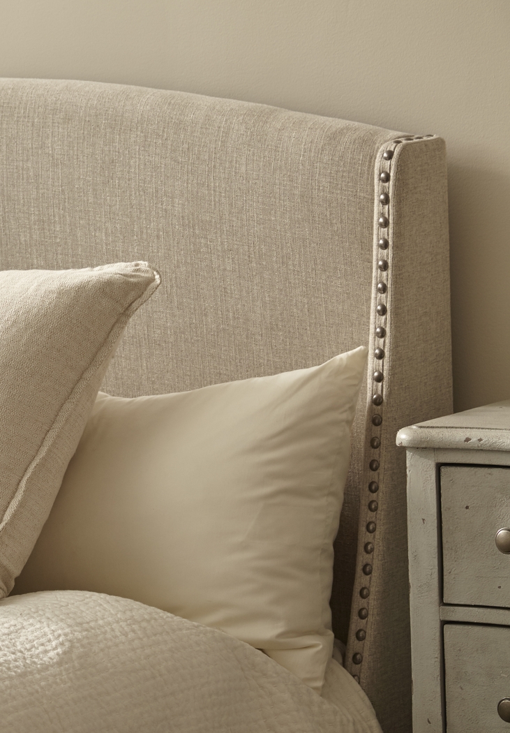 Niemann Beige Queen Upholstered Bed - Thumbnail - Image 8