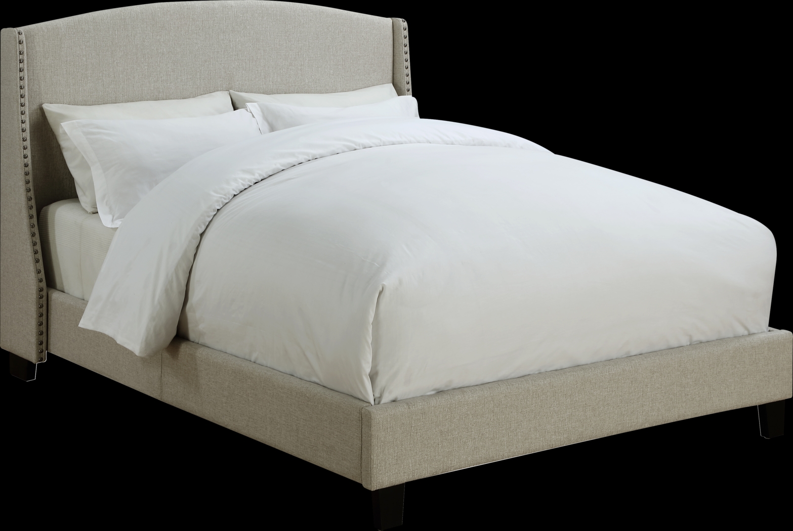 Niemann Beige Queen Upholstered Bed - Thumbnail - Image 1