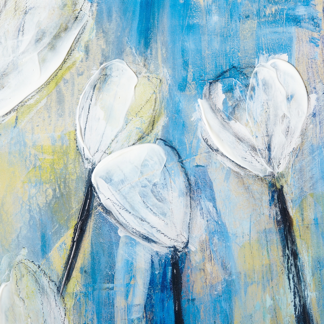 Night Blossom Blue Artwork, Set of 4 - Thumbnail - Image 5