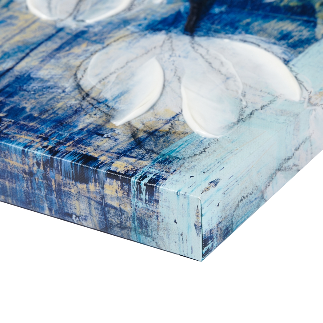 Night Blossom Blue Artwork, Set of 4 - Thumbnail - Image 7