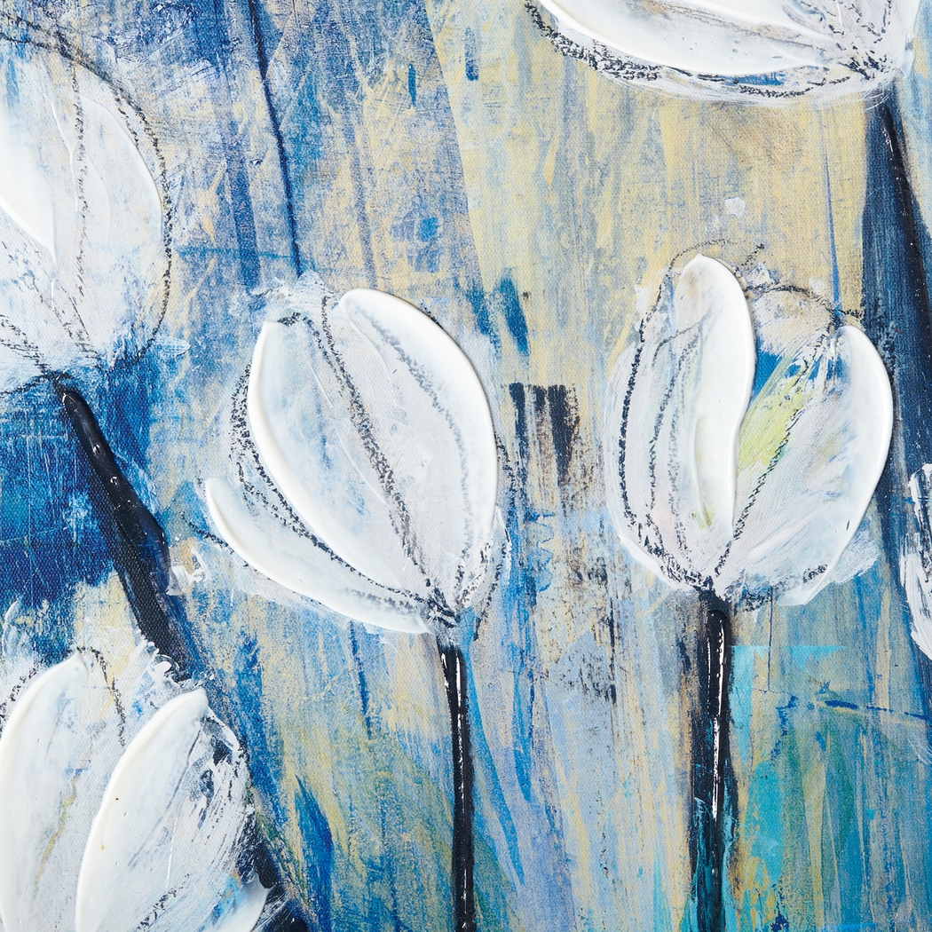 Night Blossom Blue Artwork, Set of 4 - Thumbnail - Image 8