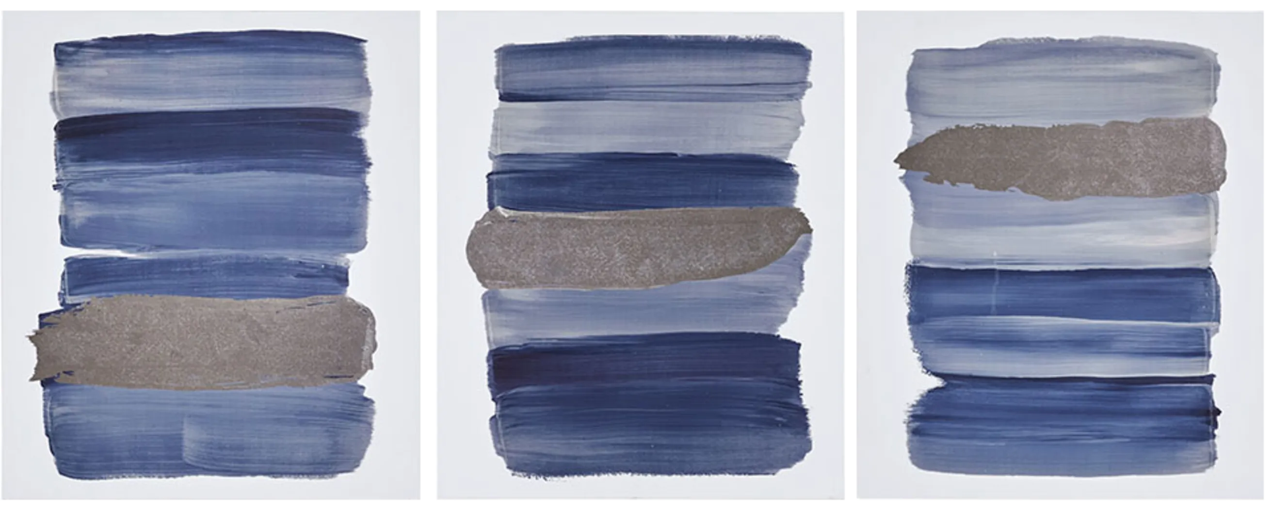 Night Shades Navy Artwork, Set of 3 - Thumbnail - Image 1