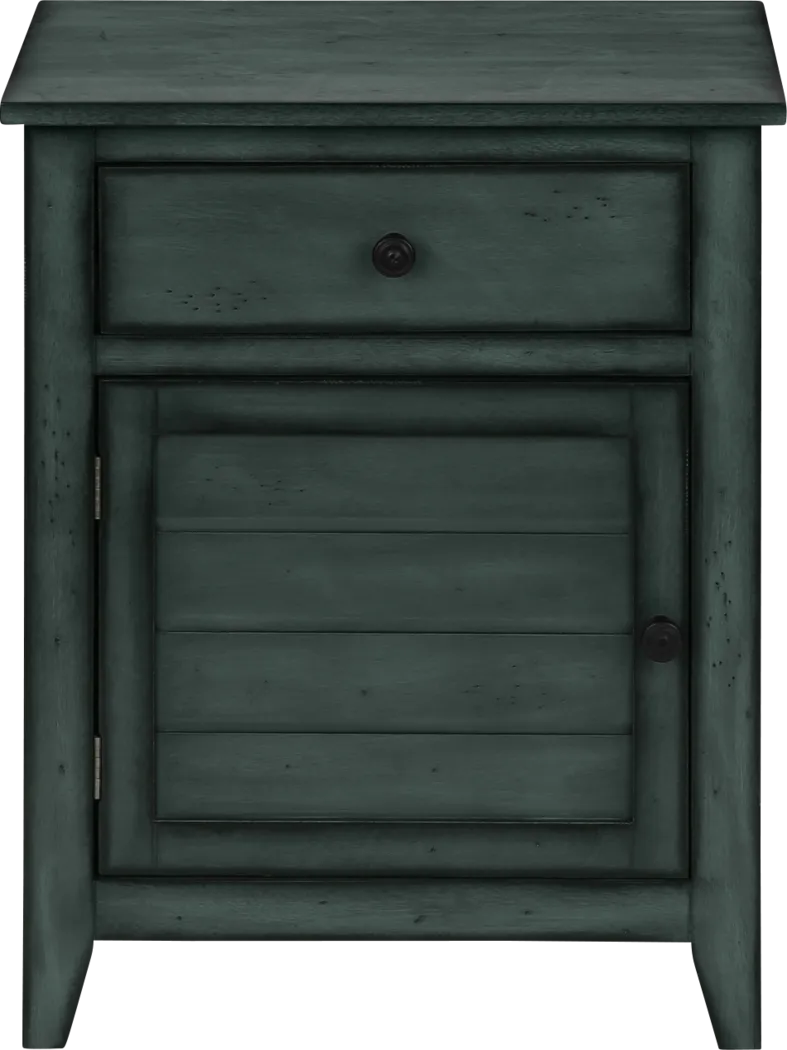 Nighten Dark Blue Nightstand - Thumbnail - Image 4