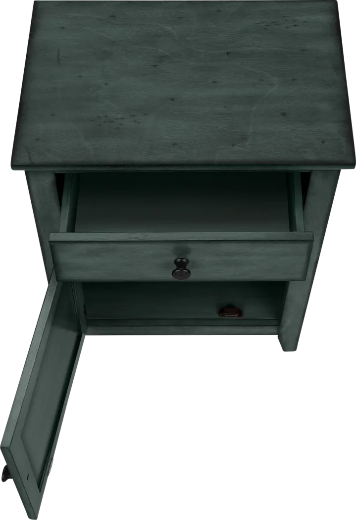 Nighten Dark Blue Nightstand - Thumbnail - Image 6