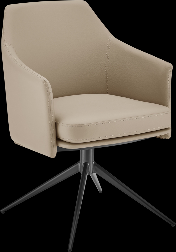 Nightpoint Taupe Swivel Arm Chair - Thumbnail - Image 2
