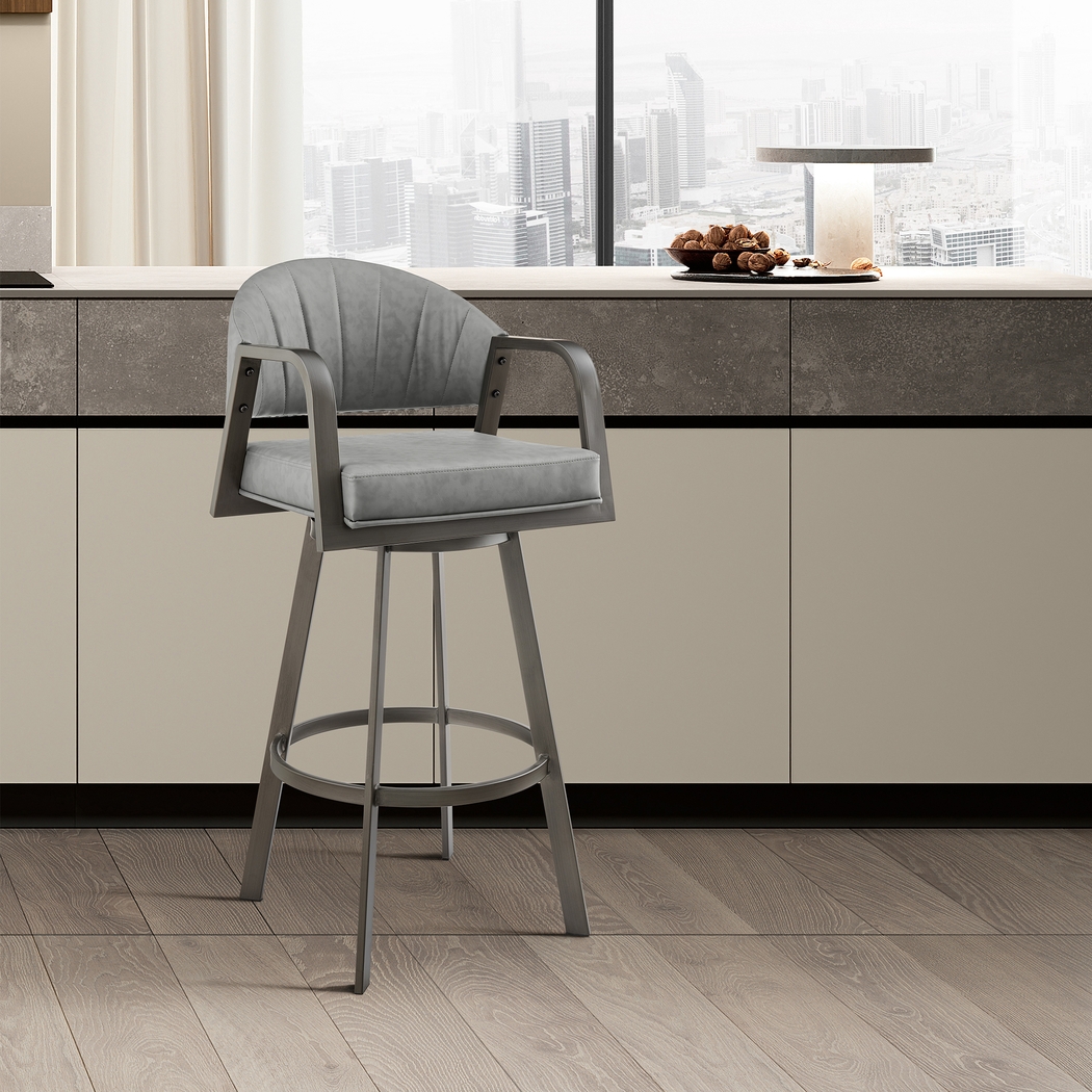 Nightwater Gray Counter Height Stool - Thumbnail - Image 2