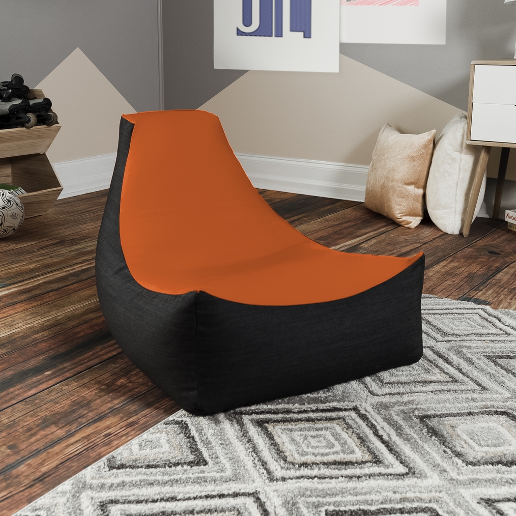 Kids Nika Orange Bean Bag Chair - Thumbnail - Image 2
