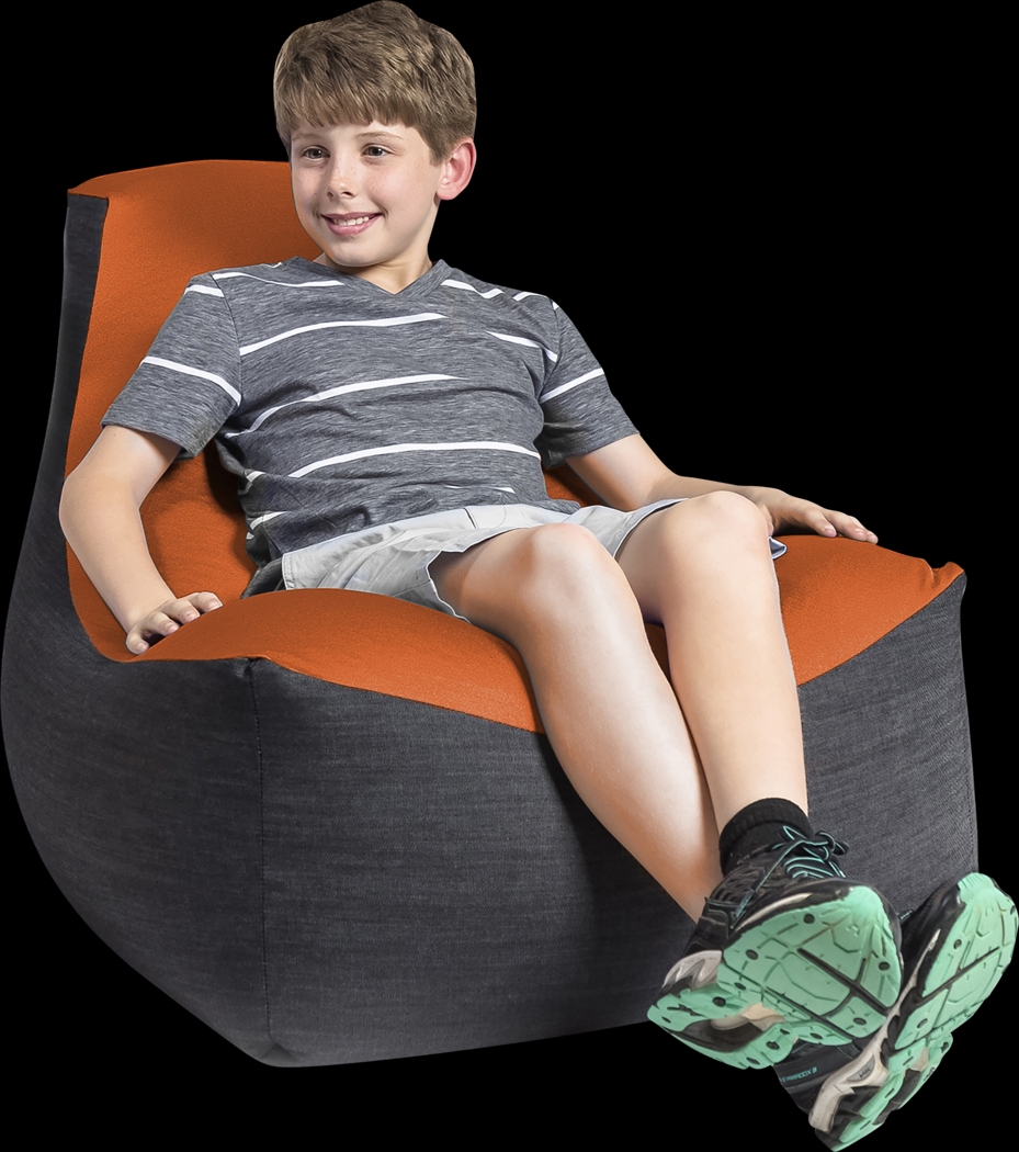 Kids Nika Orange Bean Bag Chair - Thumbnail - Image 3
