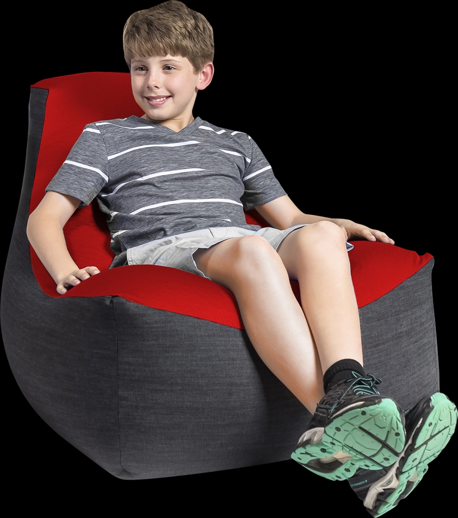 Kids Nika Red Bean Bag Chair - Thumbnail - Image 3