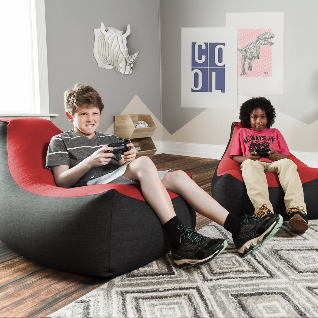 Kids Nika Red Bean Bag Chair - Thumbnail - Image 5