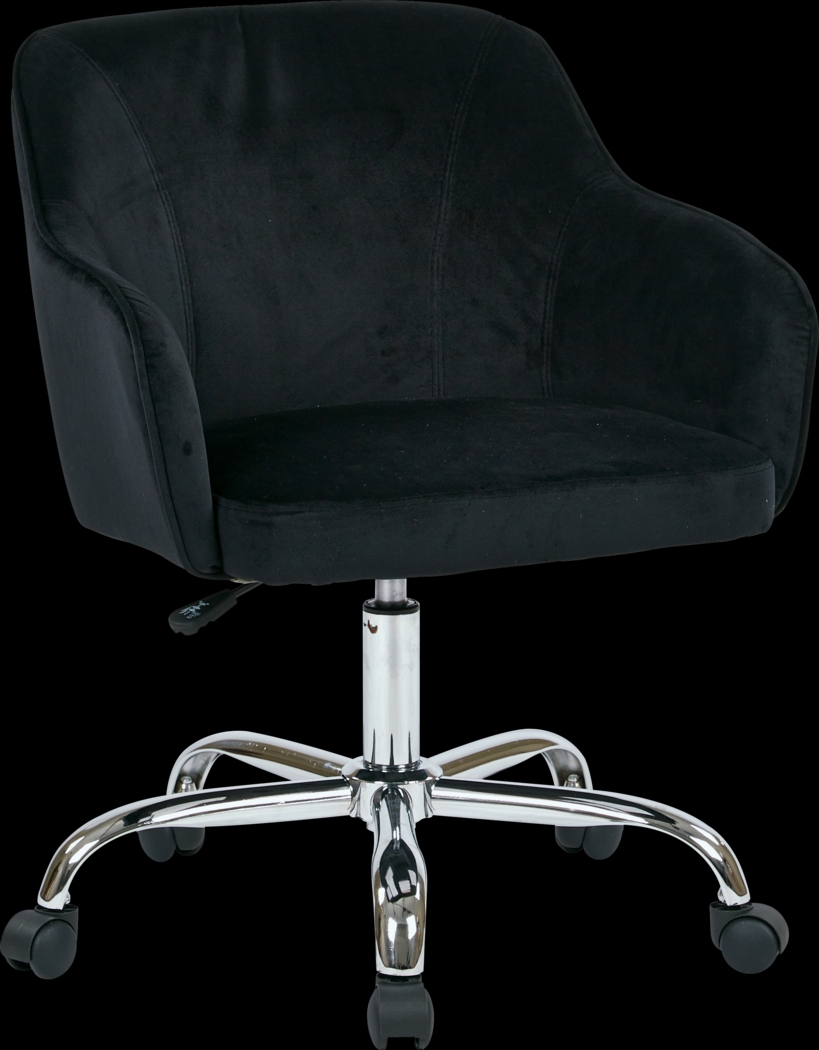 Nikitta Black Office Chair - Thumbnail - Image 1