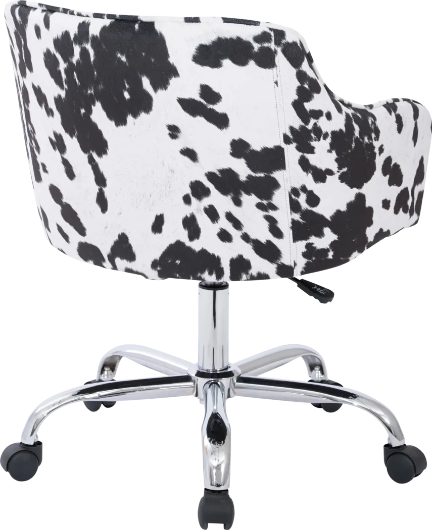 Nikitta Black/White Office Chair - Thumbnail - Image 2