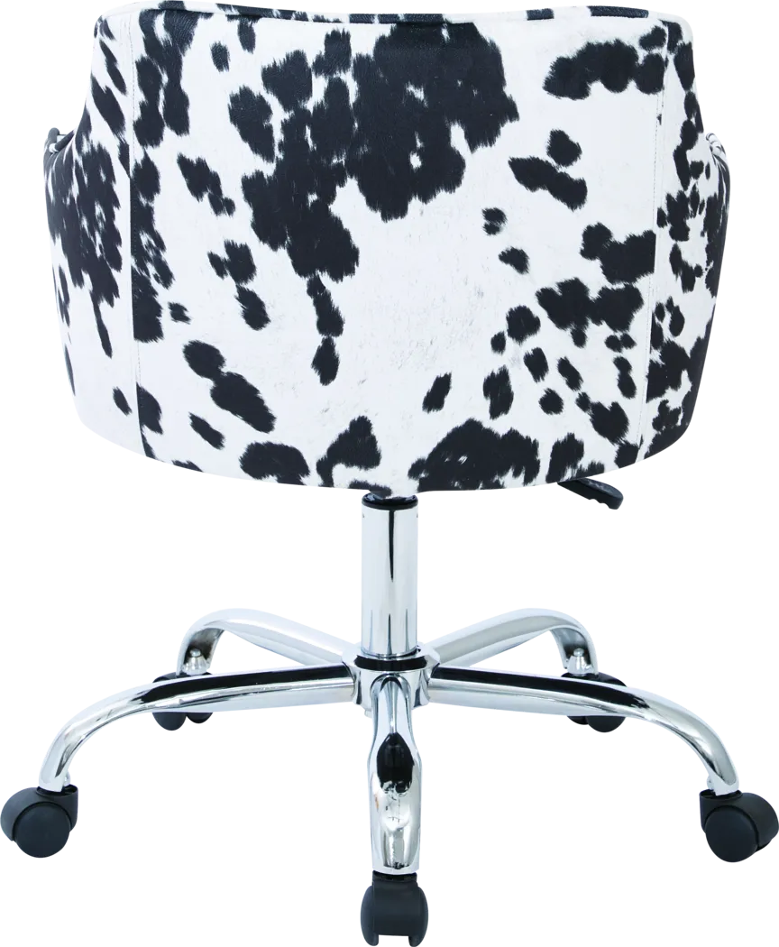 Nikitta Black/White Office Chair - Thumbnail - Image 6