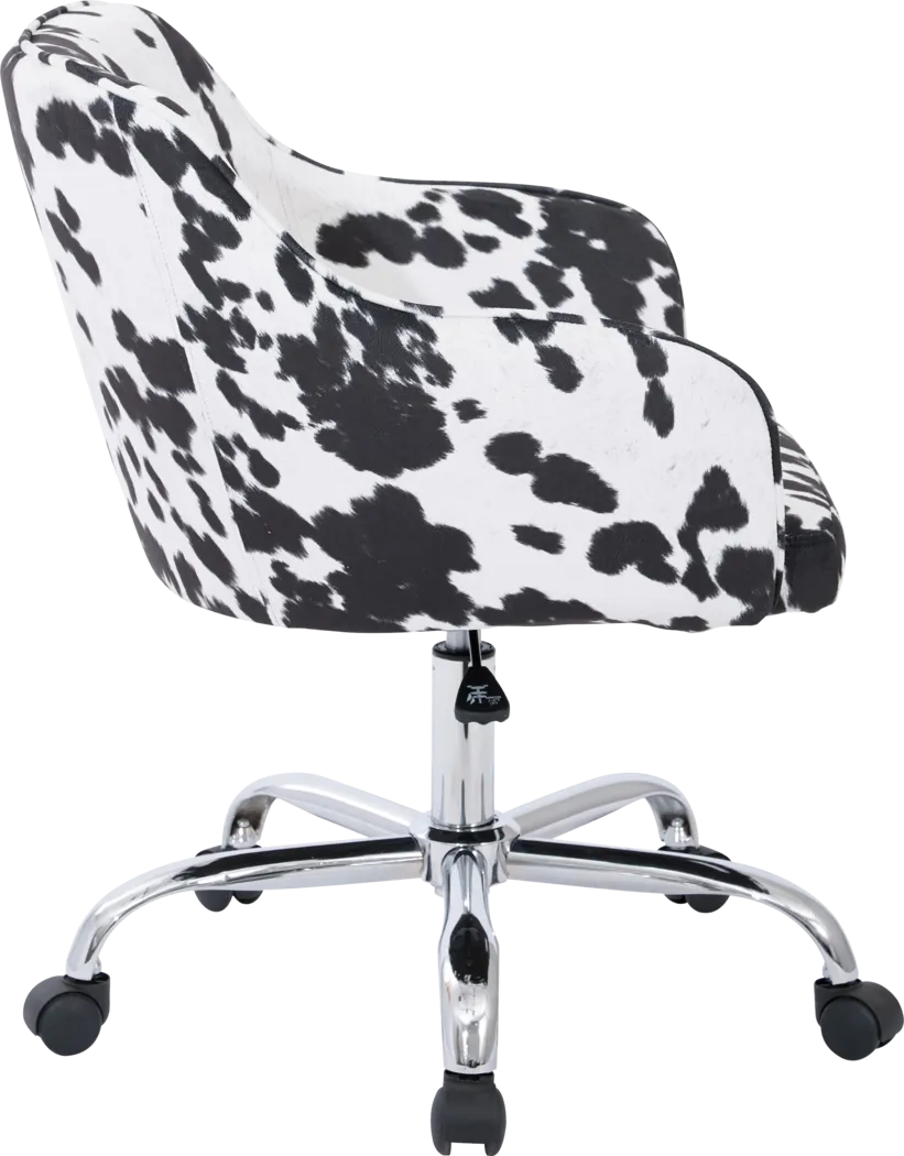 Nikitta Black/White Office Chair - Thumbnail - Image 7