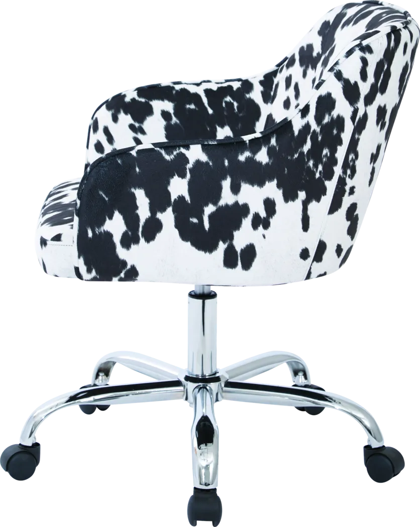 Nikitta Black/White Office Chair - Thumbnail - Image 8
