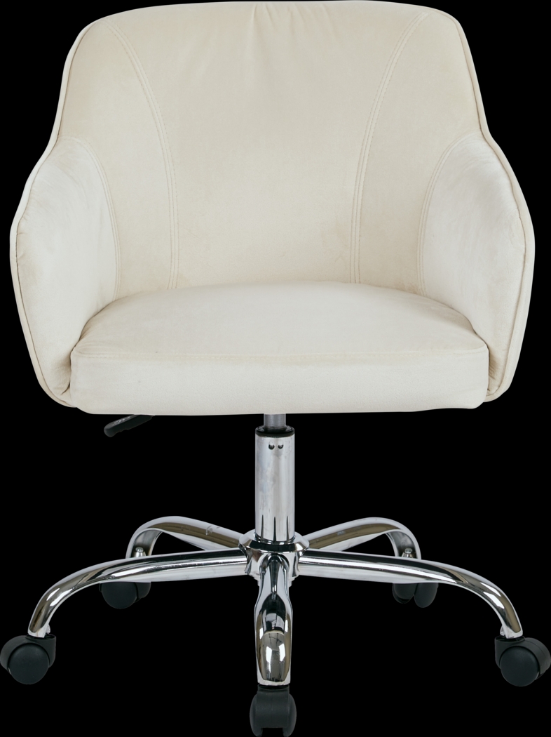 Nikitta White Office Chair - Thumbnail - Image 3