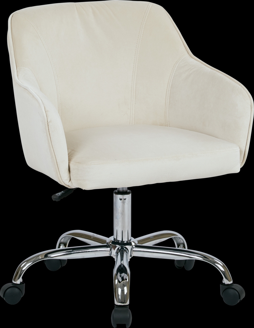 Nikitta White Office Chair - Thumbnail - Image 1