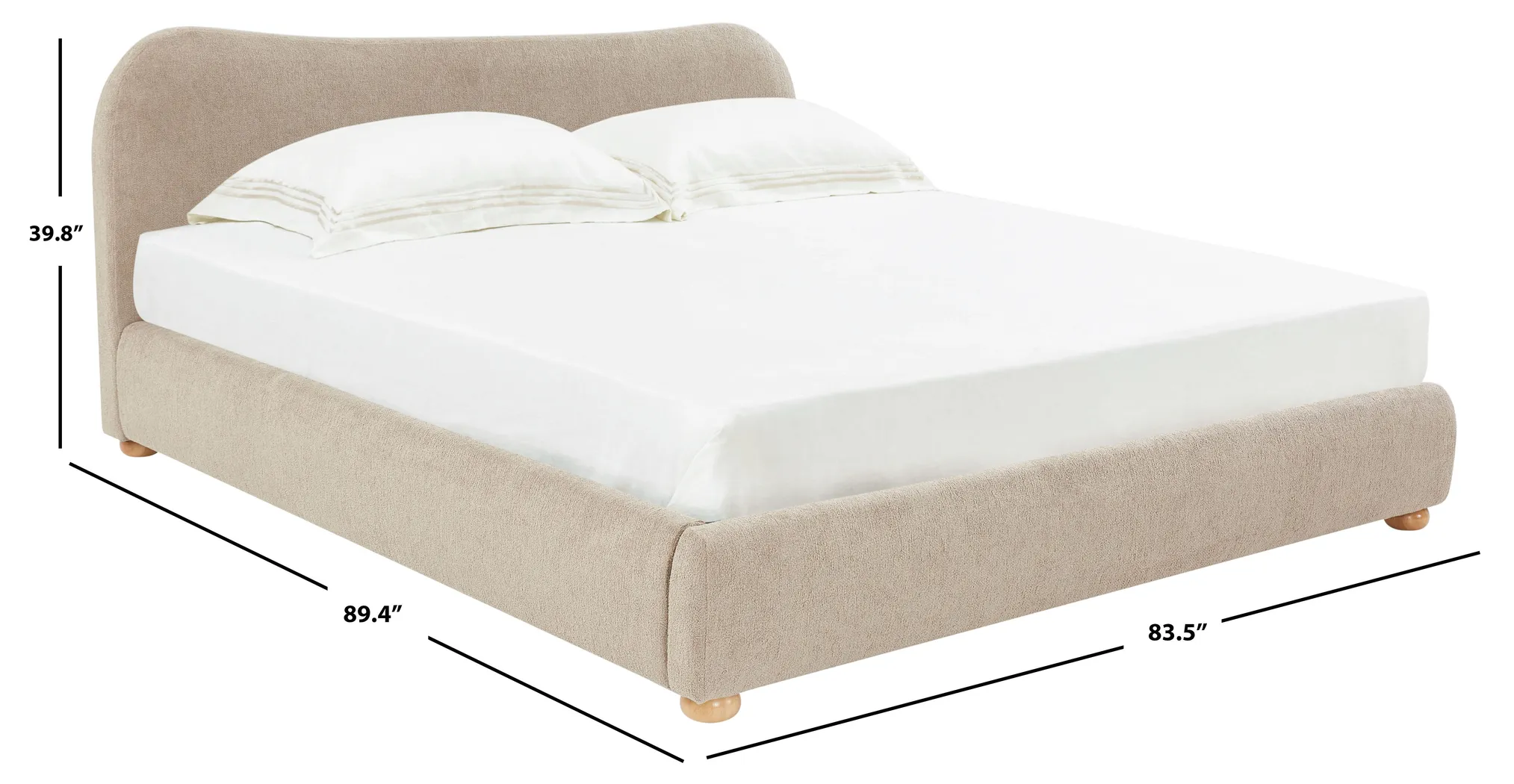 Nikket Light Brown King Bed - Thumbnail - Image 5