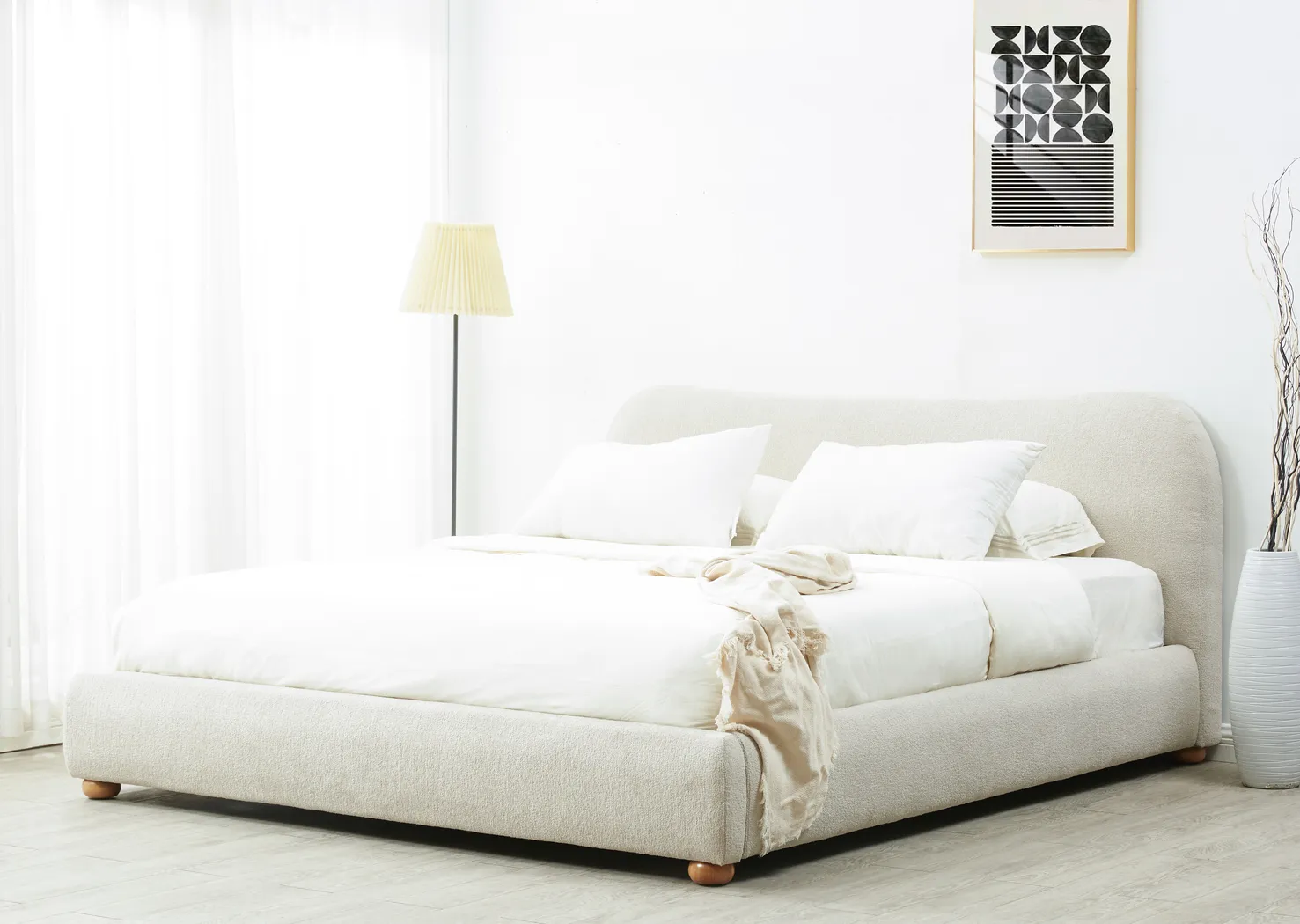 Nikket Taupe King Bed - Thumbnail - Image 2