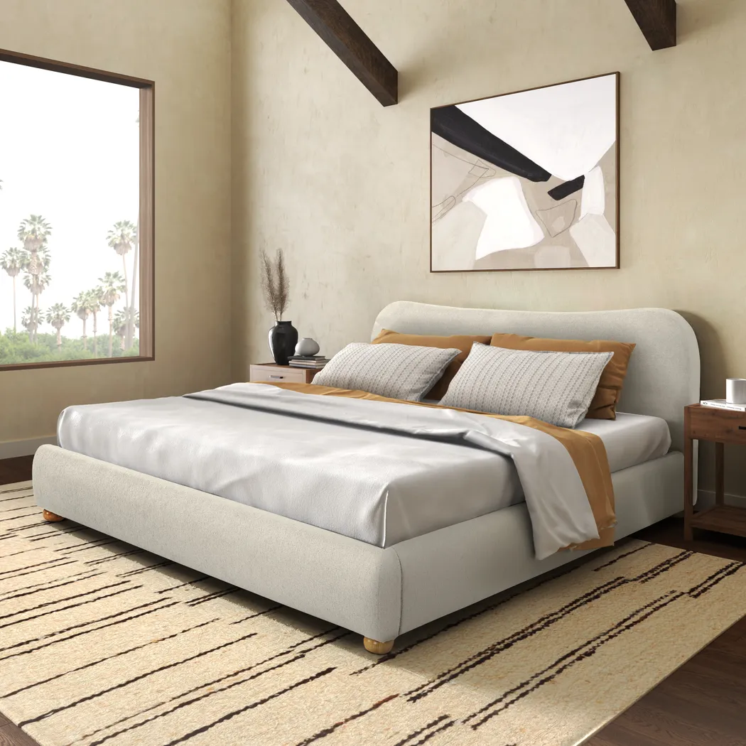 Nikket Taupe King Bed - Thumbnail - Image 3
