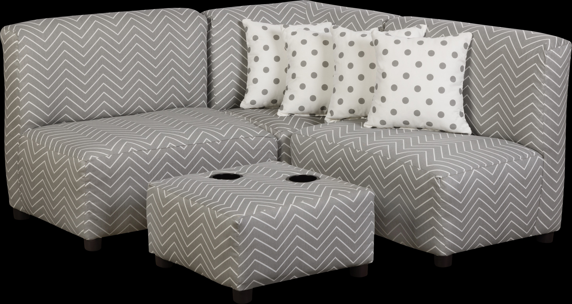 Niko Smoke Toddler Sectional - Thumbnail - Image 1