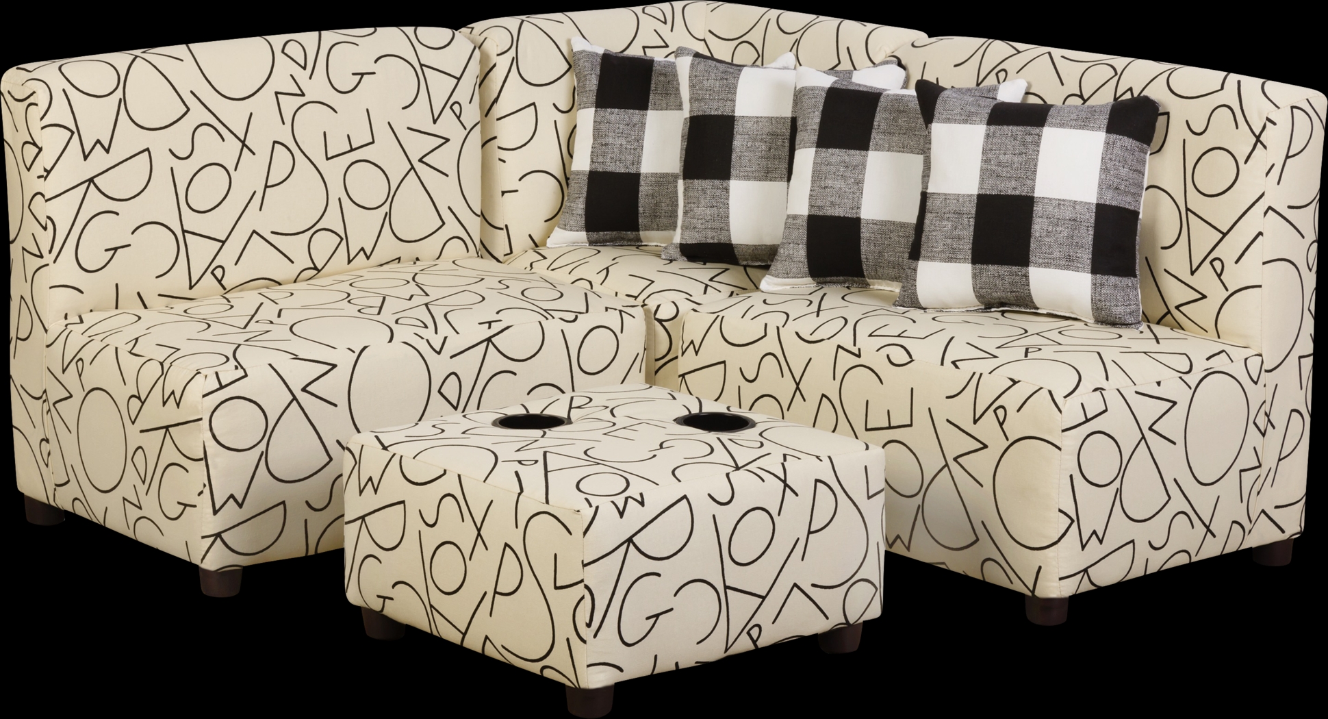 Niko Vanilla Toddler Sectional - Thumbnail - Image 1