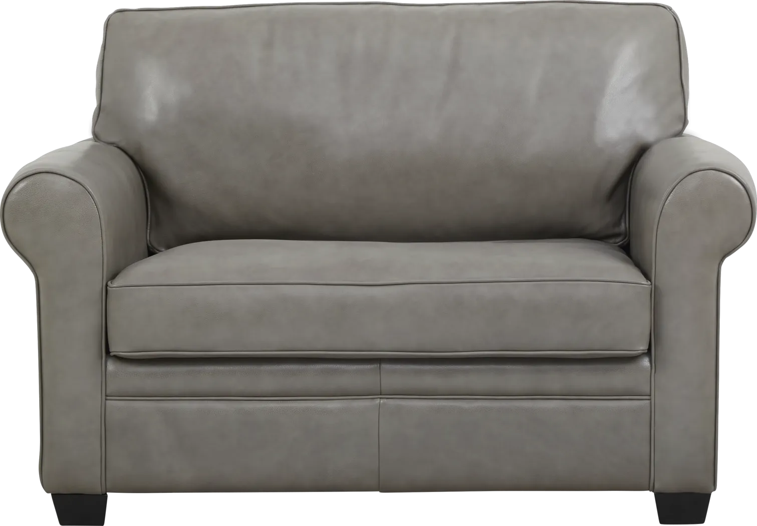 Nikola Place Gray Leather Sleeper Chair - Thumbnail - Image 2